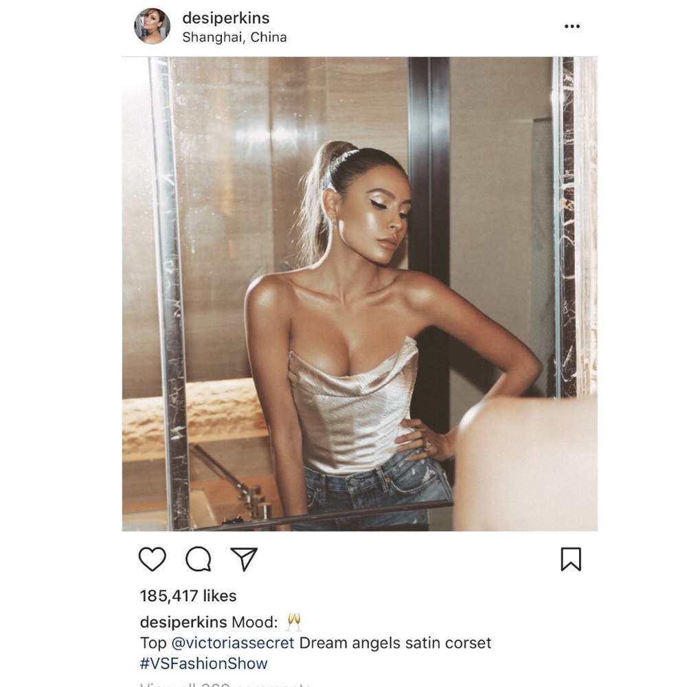 VS- satin strapless corset top